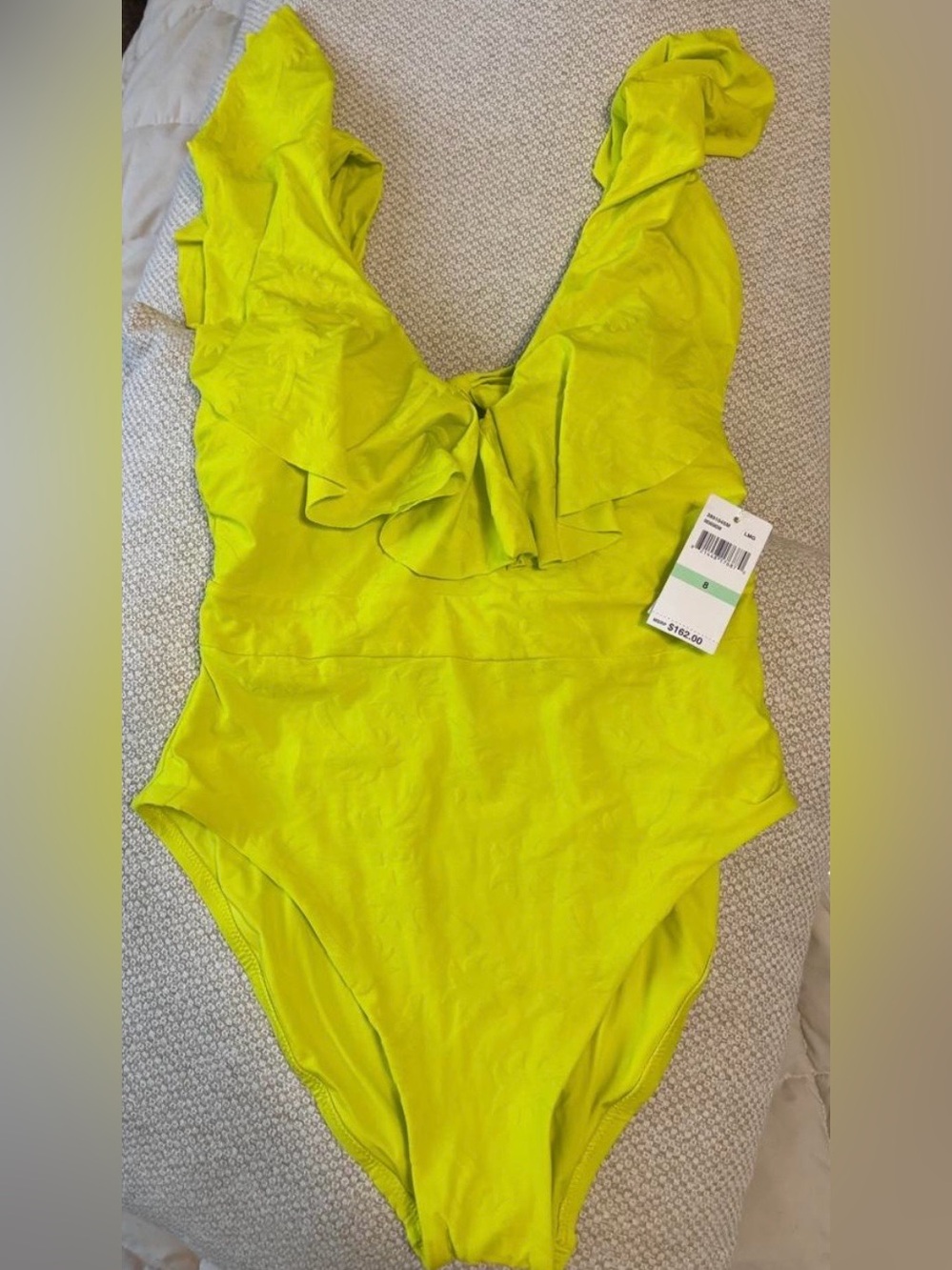 Trina Turk Neon Chartreuse One-Piece Swimsuit - Size 8 - NWT